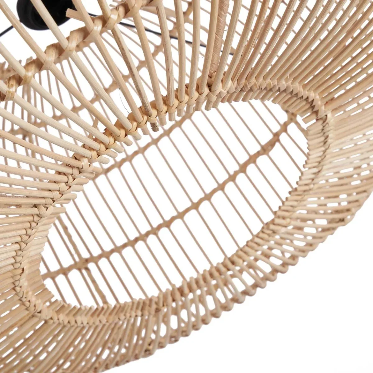 Lámpara colgante Arun tipo tambor de ratán natural 55 cm - Imagen 6