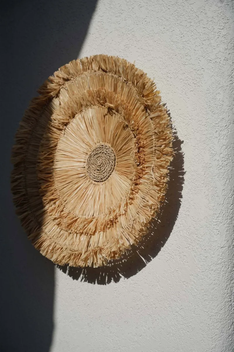 Adorno de pared Wanita de sisal y fibra de gajih 60 cm - Imagen 5