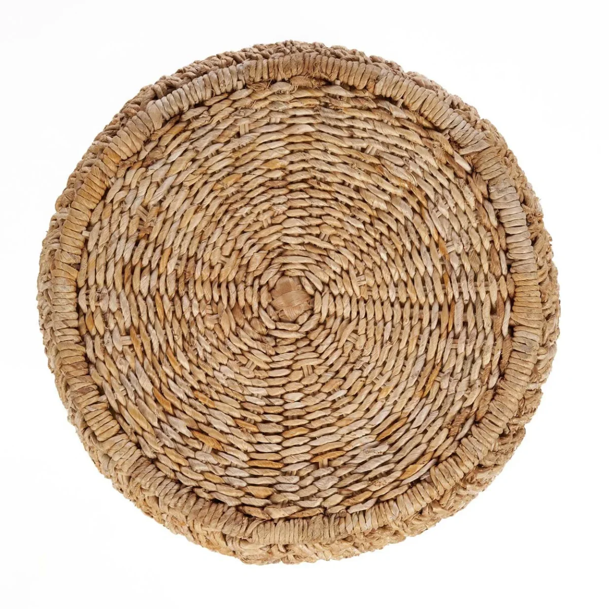 Taburete de hoja de banano y hierro natural - Imagen 8