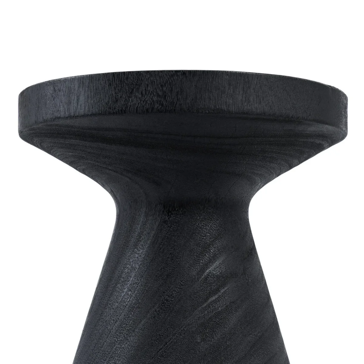 Mesa auxiliar de madera de suar negra 40 cm - Imagen 8