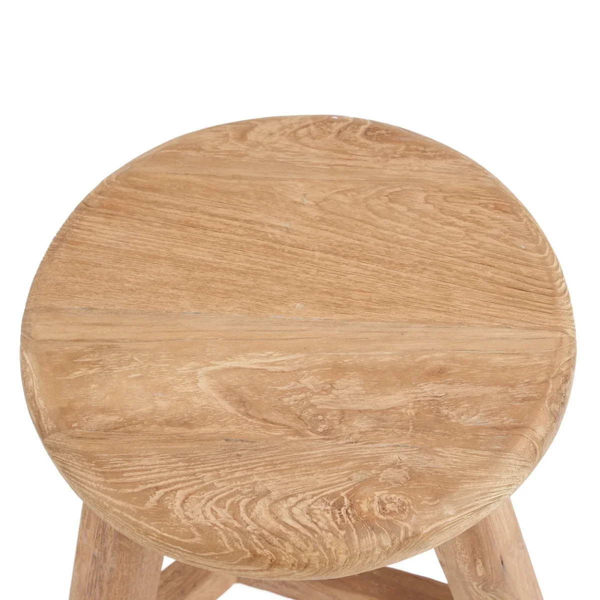 Taburete Noguchi de teca natural 35 cm - Imagen 7