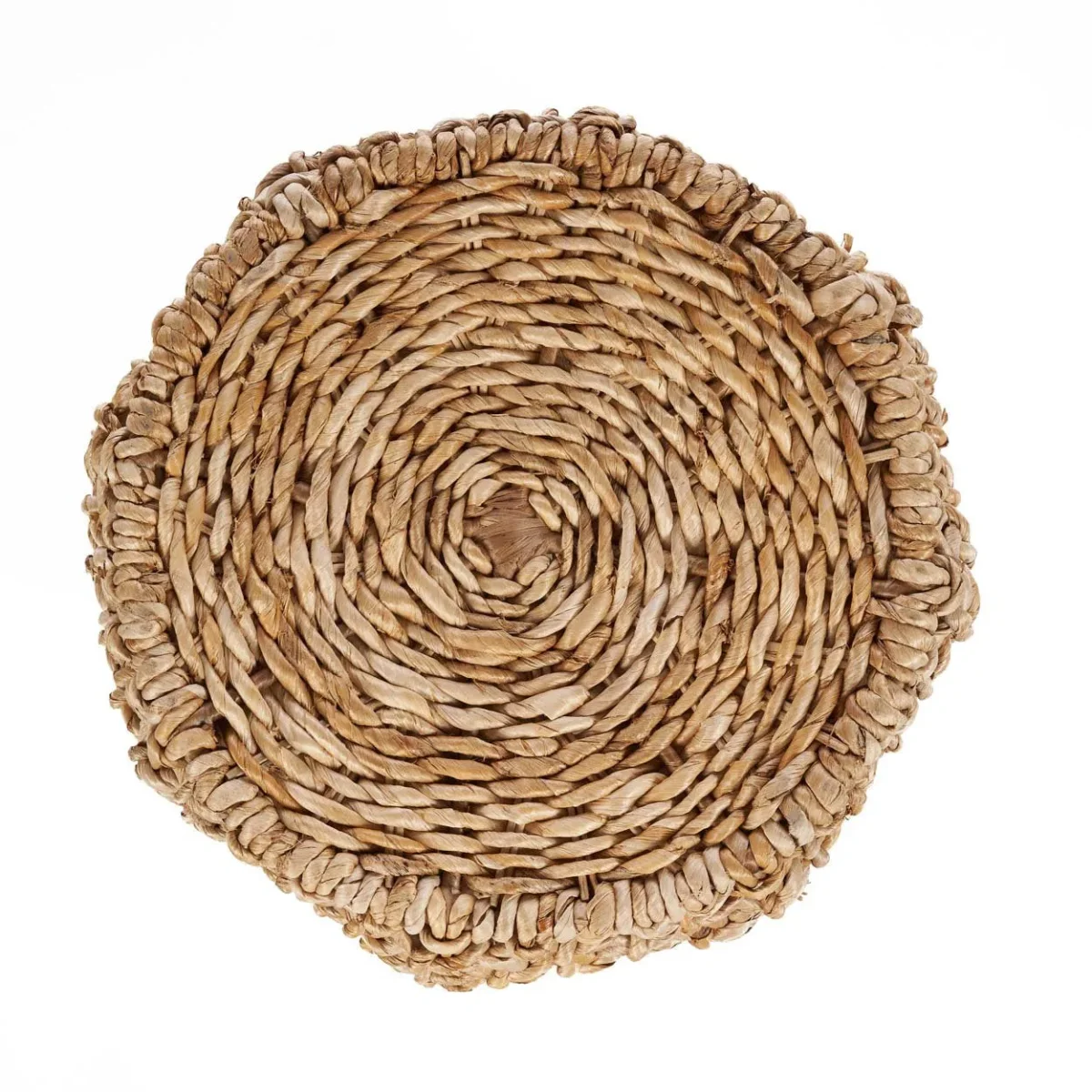 Taburete Dannih de hoja de banano y hierro natural - Imagen 7