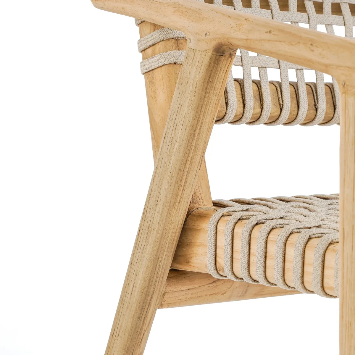 Silla de comedor de teca reciclada 82 cm - Imagen 6