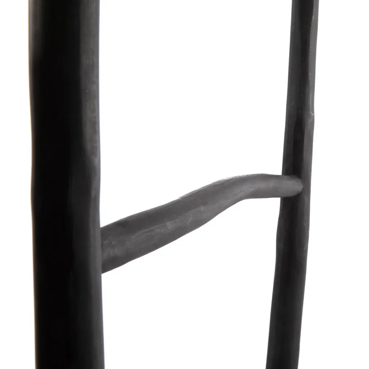 Escalera decorativa de madera de teca negra 165 cm - Imagen 6