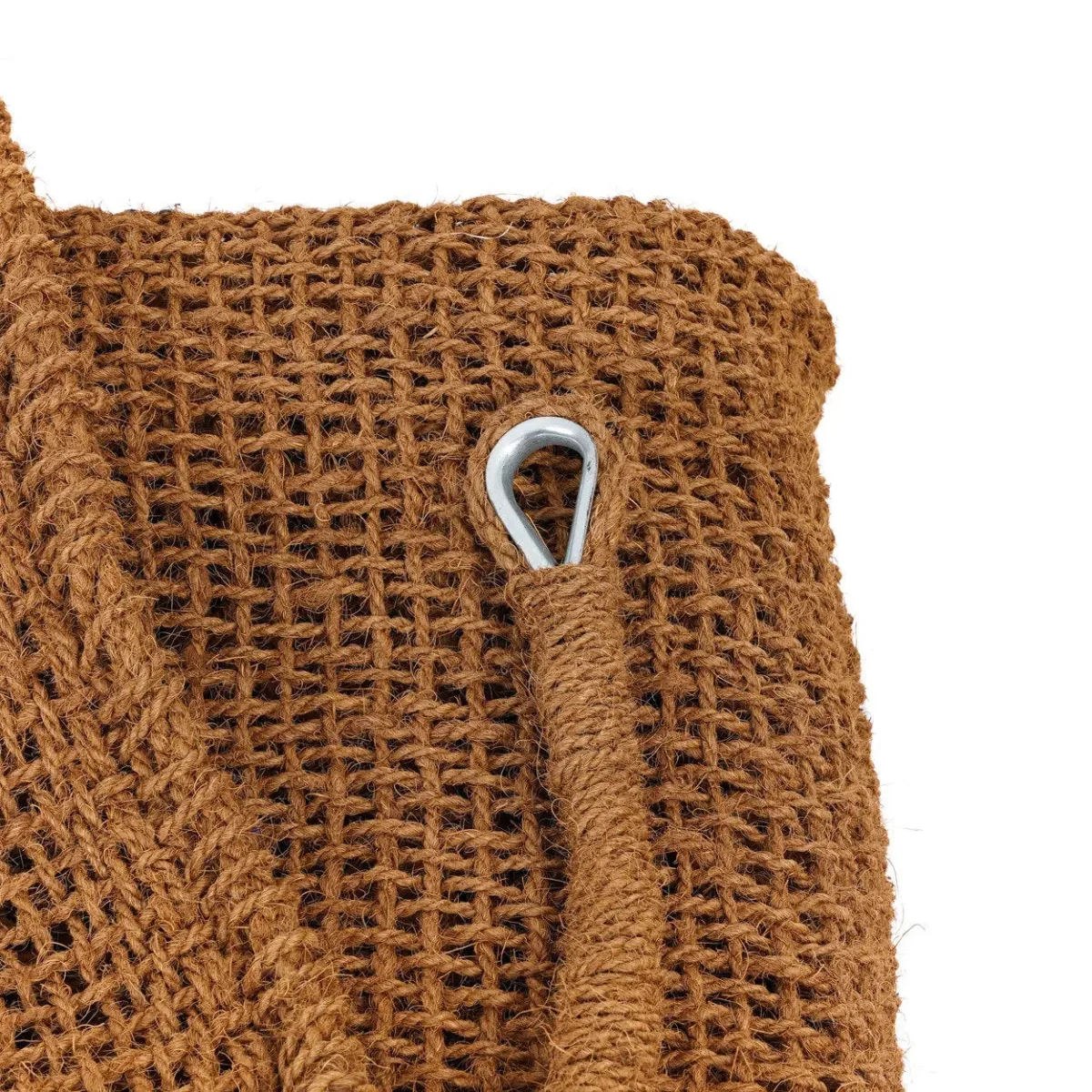 Vela de sombra triangular de fibra de coco natural 350×350 cm - Imagen 5
