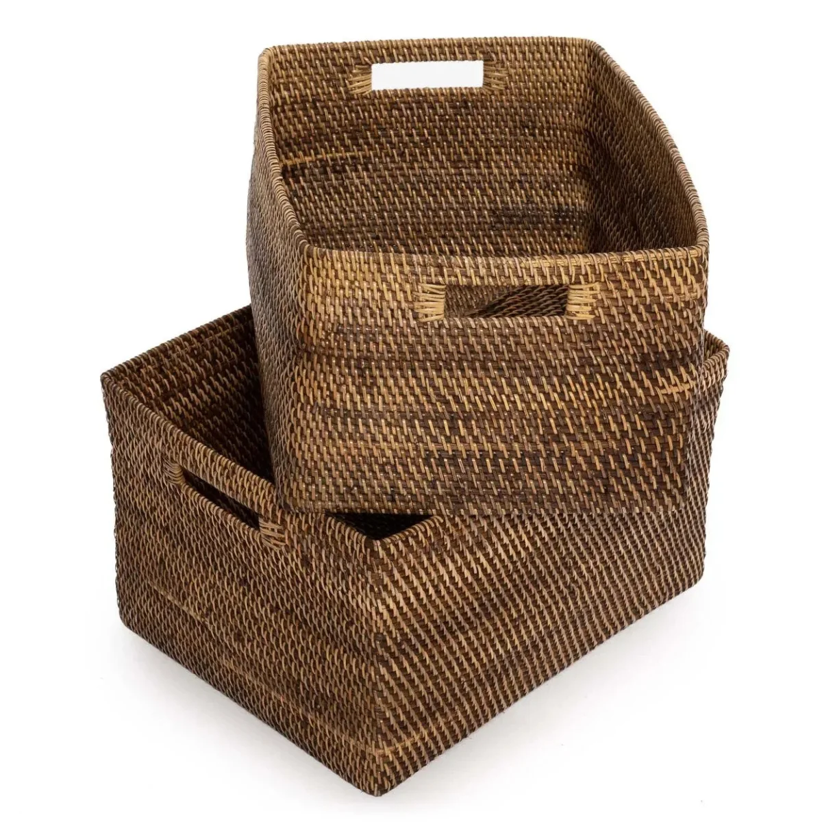 Cesta portarrevistas de ratán natural 36 cm - Imagen 5