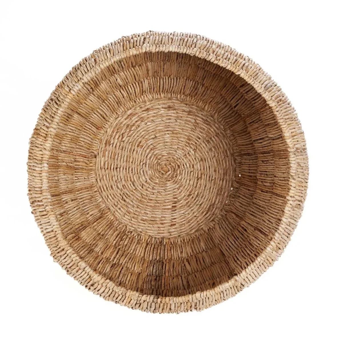 Cesta Tatum de hoja de banano y hierro natural - Imagen 4
