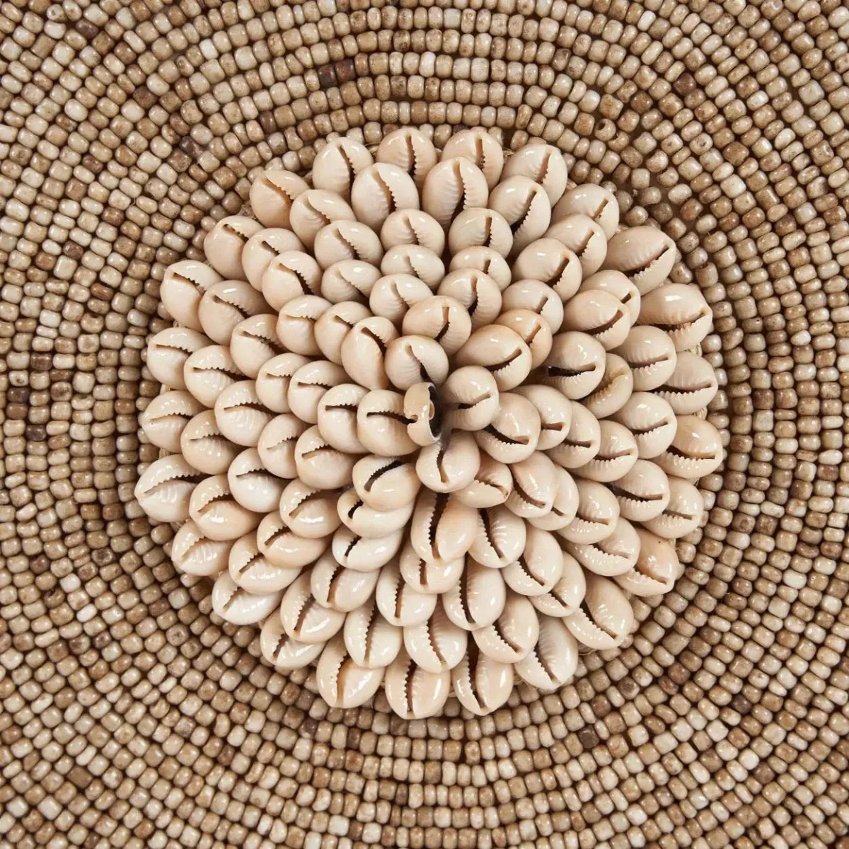 Adorno de conchas Guadeloupe con soporte blanco natural 55 cm - Imagen 9