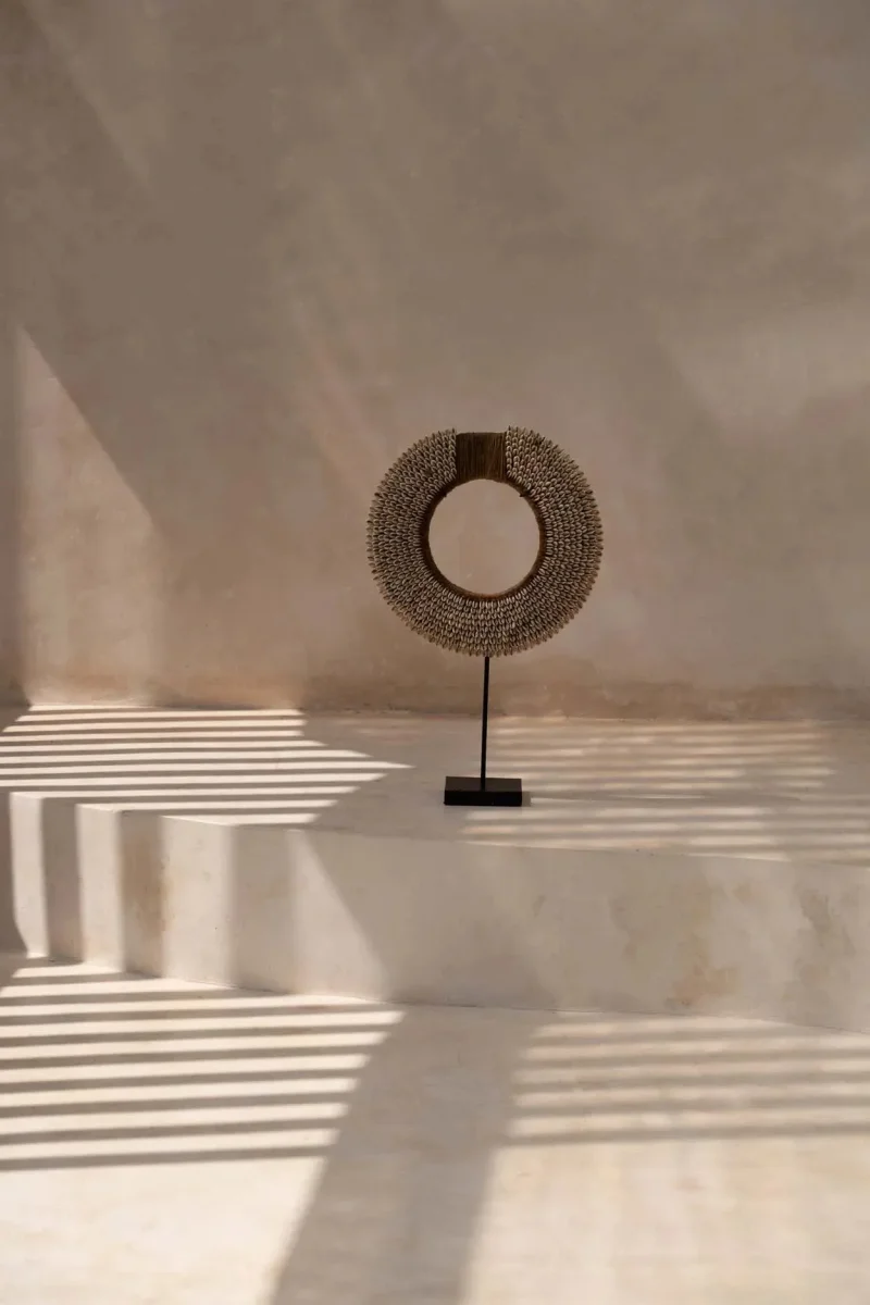 Adorno de conchas Réunion con soporte natural 48 cm - Imagen 3