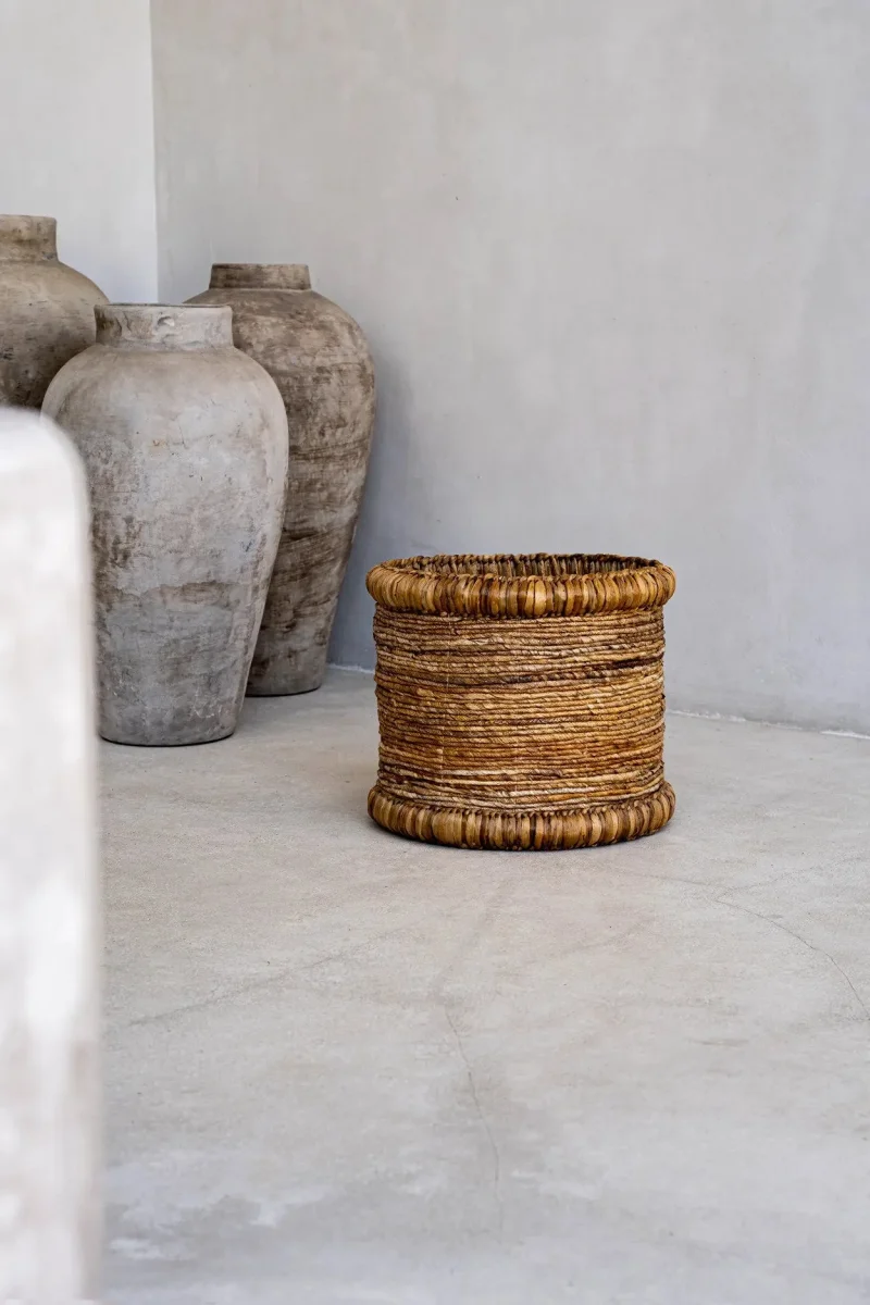 Cesta Chuka de jacinto de agua y hoja de banano - Imagen 8