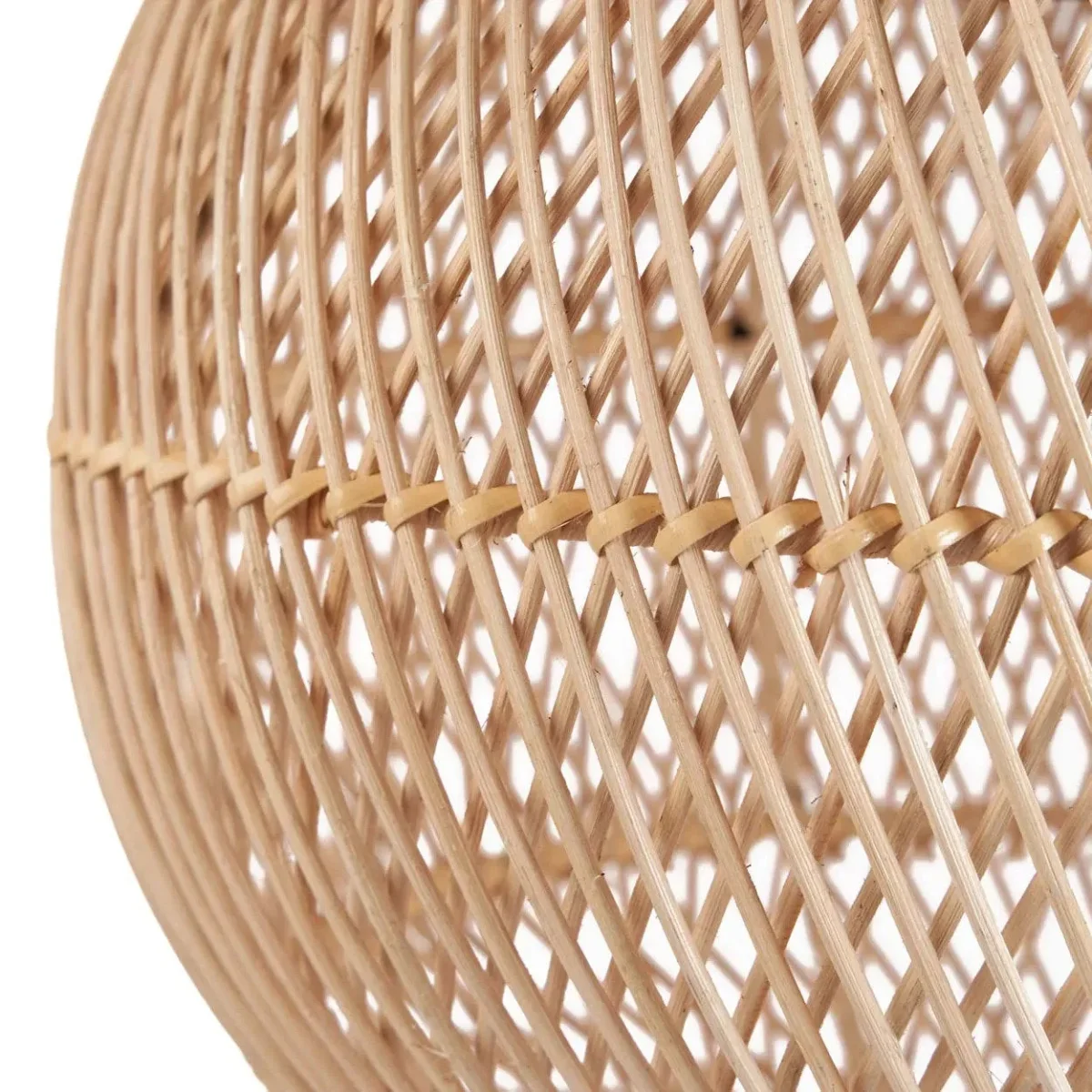 Lámpara de techo esférica de ratán natural 50 cm - Imagen 7