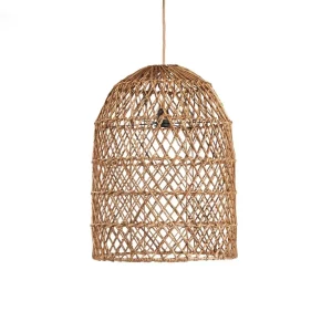 Lámpara de techo Xiomara de hoja de banano natural L 60 cm