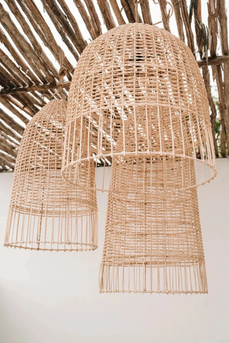 Lámpara de techo Amalfi de ratán natural Ø 50 cm - Imagen 5