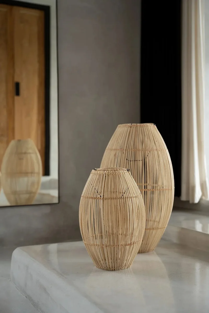 Lámpara de techo de ratán natural 48 cm Zuri - Imagen 3