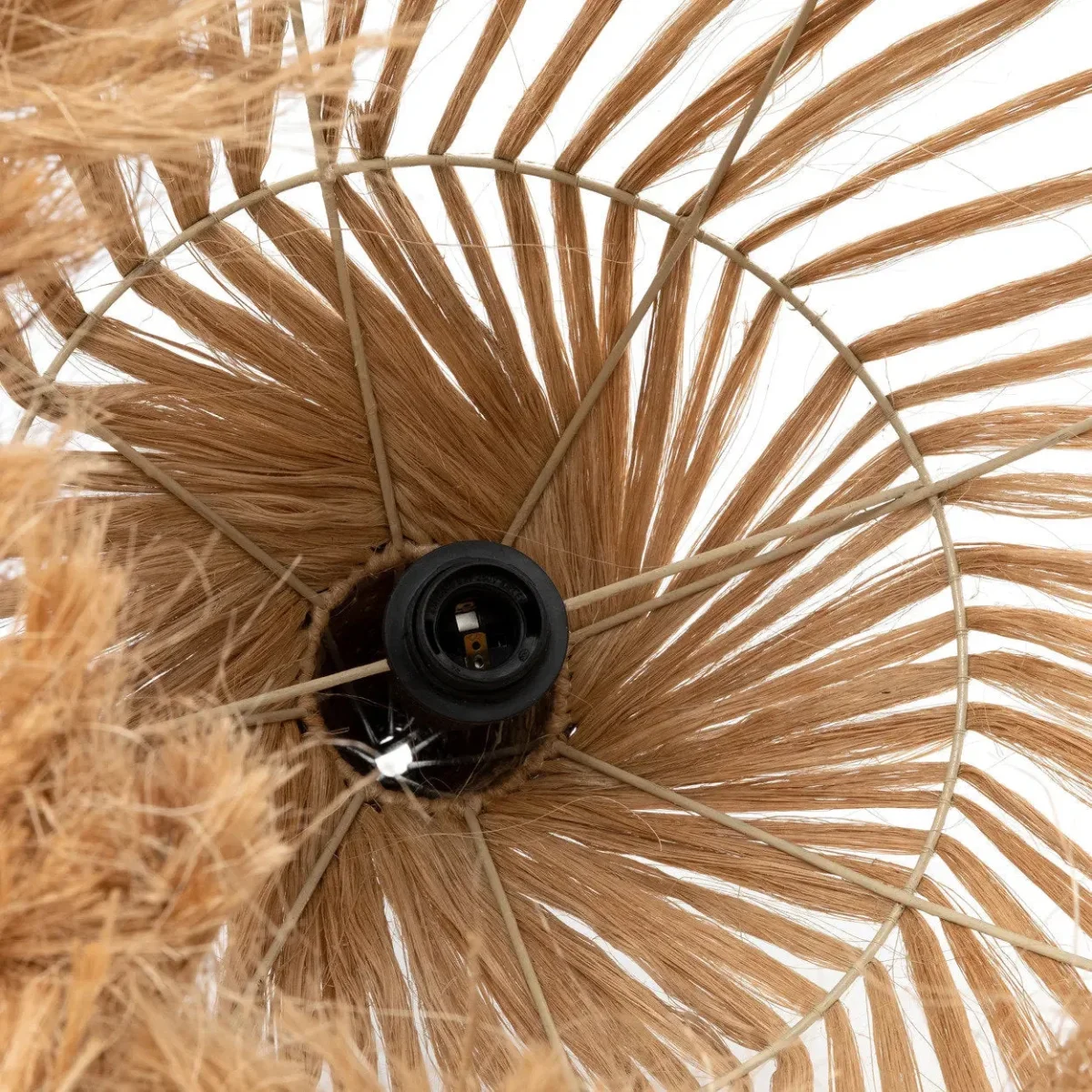 Lámpara de techo con forma de tipi de abacá 70 cm - Imagen 6