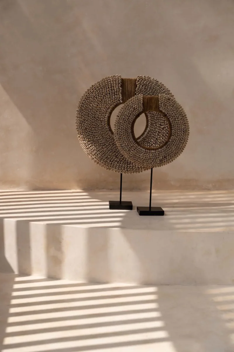 Adorno de conchas Réunion con soporte natural 48 cm - Imagen 4