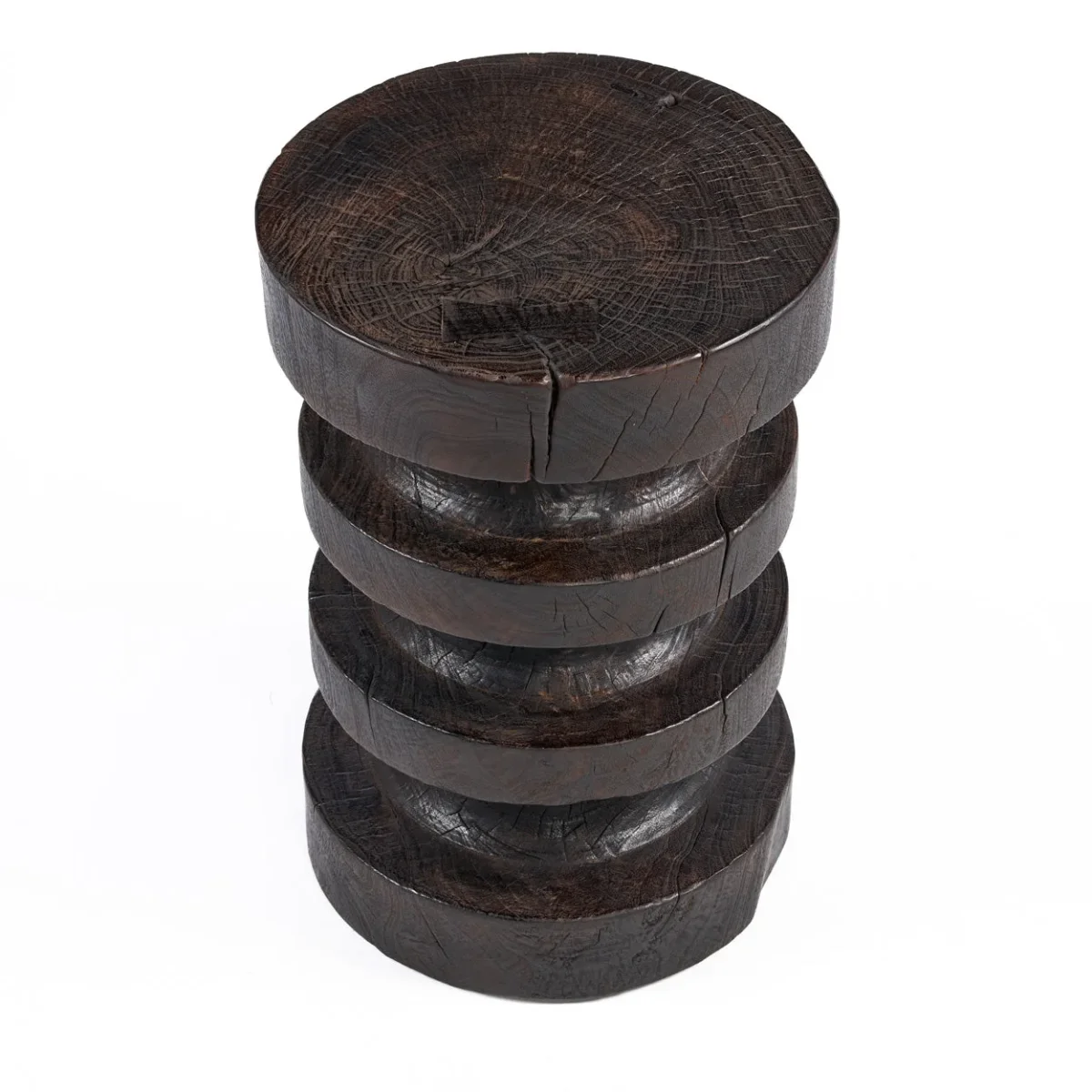 Mesa auxiliar de madera de mango nogal oscuro - Imagen 9