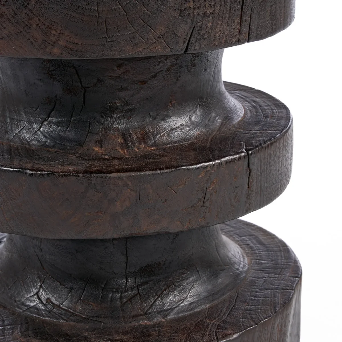 Mesa auxiliar de madera de mango nogal oscuro - Imagen 6