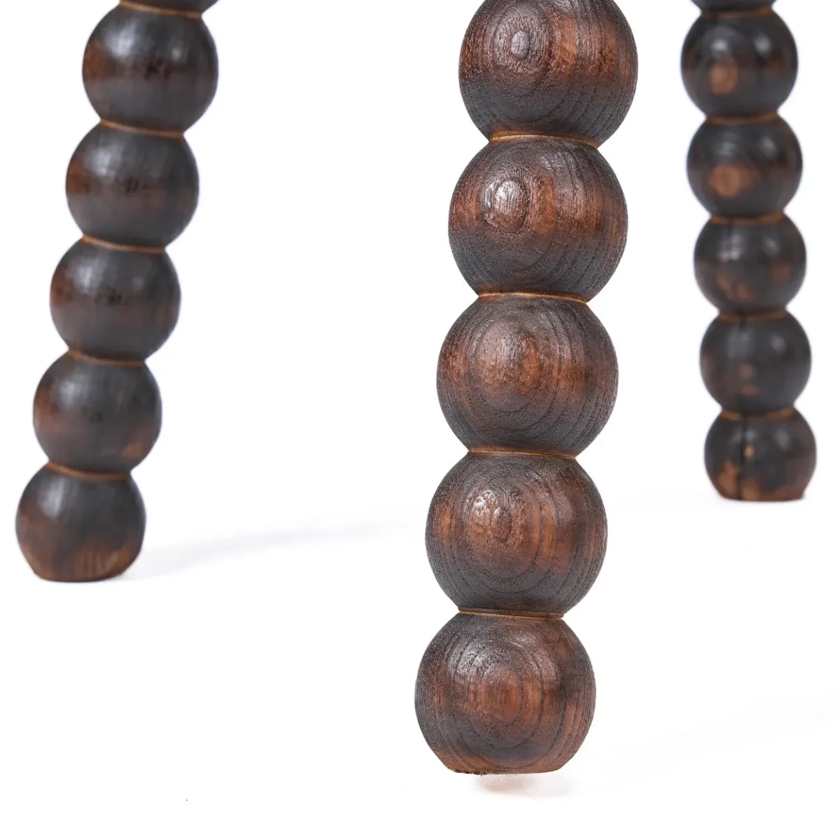 Taburete de madera de mango nogal oscuro 50 cm - Imagen 8