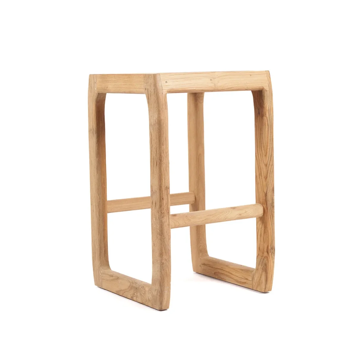 Taburete de bar Ithaca de teca reciclada 70 cm