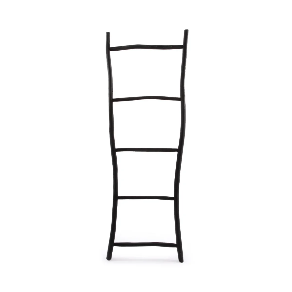 Escalera decorativa de madera de teca negra 165 cm - Imagen 2