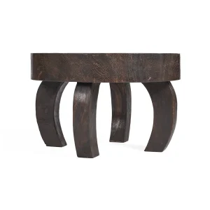 Mesa de centro de madera de mango nogal oscuro