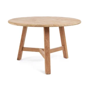 Mesa de comedor redonda de teca Ø 120 cm