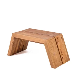 Mesa auxiliar de teca natural 55 cm