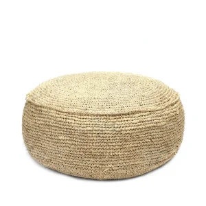 Puf redondo de rafia natural 60 cm