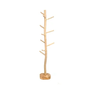 Percha de pie de madera de teca natural 160 cm