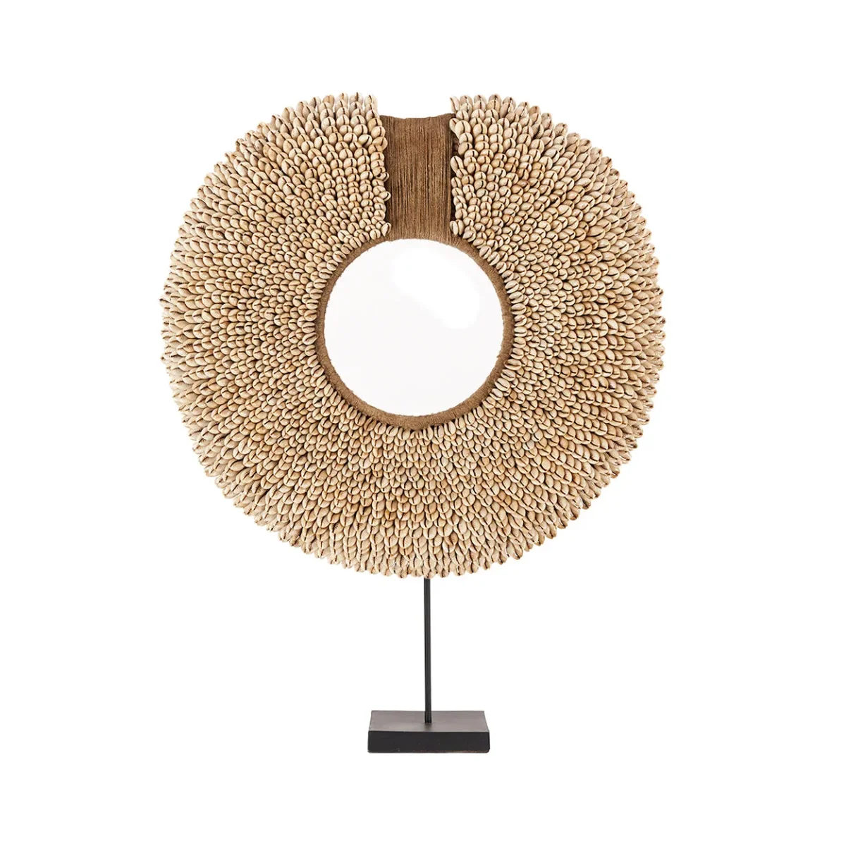 Adorno de conchas Réunion con soporte natural 48 cm