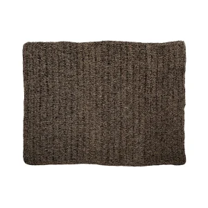 Alfombra rectangular de junco marino natural y negro 200×300 cm