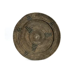 Plato decorativo de ratán marrón Ø 60 cm