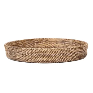 Bandeja grande de ratán natural 51 cm