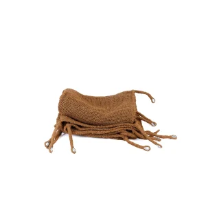 Vela de sombra triangular de fibra de coco natural 350×350 cm