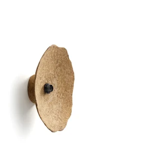 Aplique de pared de papel maché barro Ø 45 cm