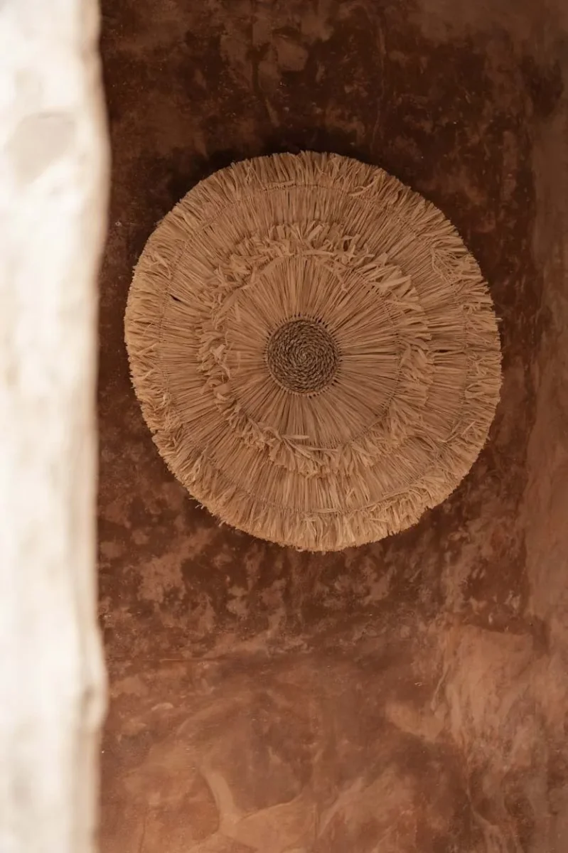 Adorno de pared Wanita de sisal y fibra de gajih 60 cm - Imagen 3