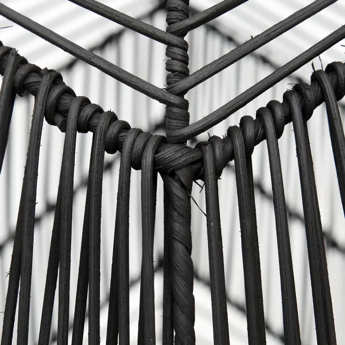 Lámpara de techo de ratán negro 50 cm - Imagen 9