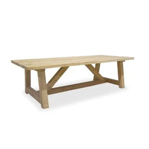 Mesa de comedor de teca maciza reciclada 270 cm