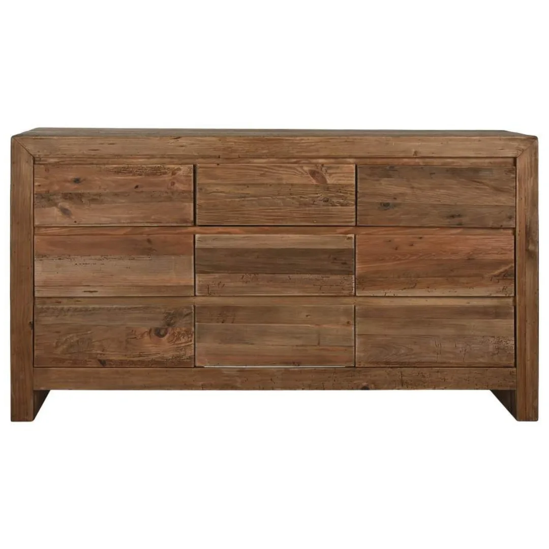Cómoda de madera reciclada de pino 161X48X90