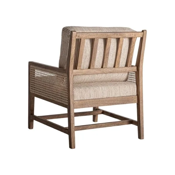 Sillón de madera y ratán Romarand - Imagen 3