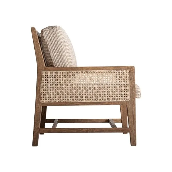 Sillón de madera y ratán Romarand - Imagen 4