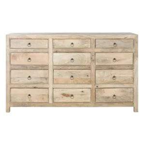 Cómoda de madera de mango con cajones 150X45X83