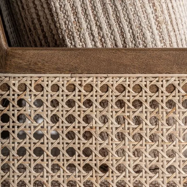 Sillón de madera y ratán Romarand - Imagen 8
