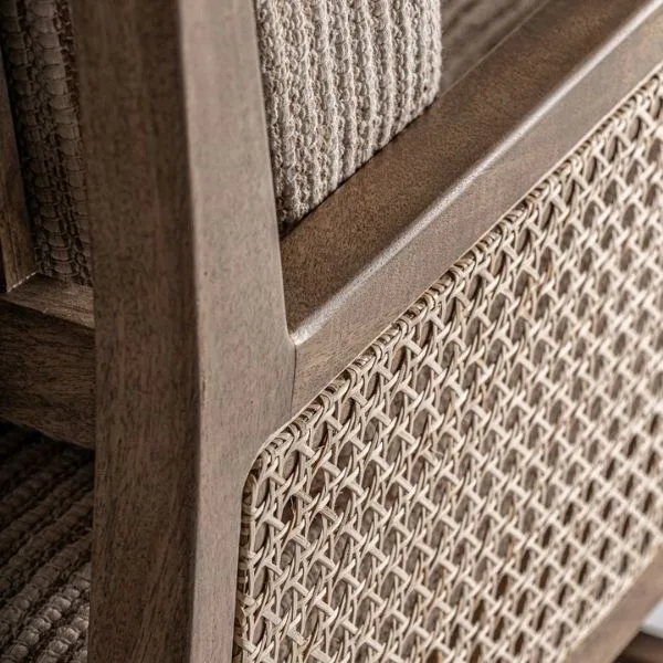 Sillón de madera y ratán Romarand - Imagen 9