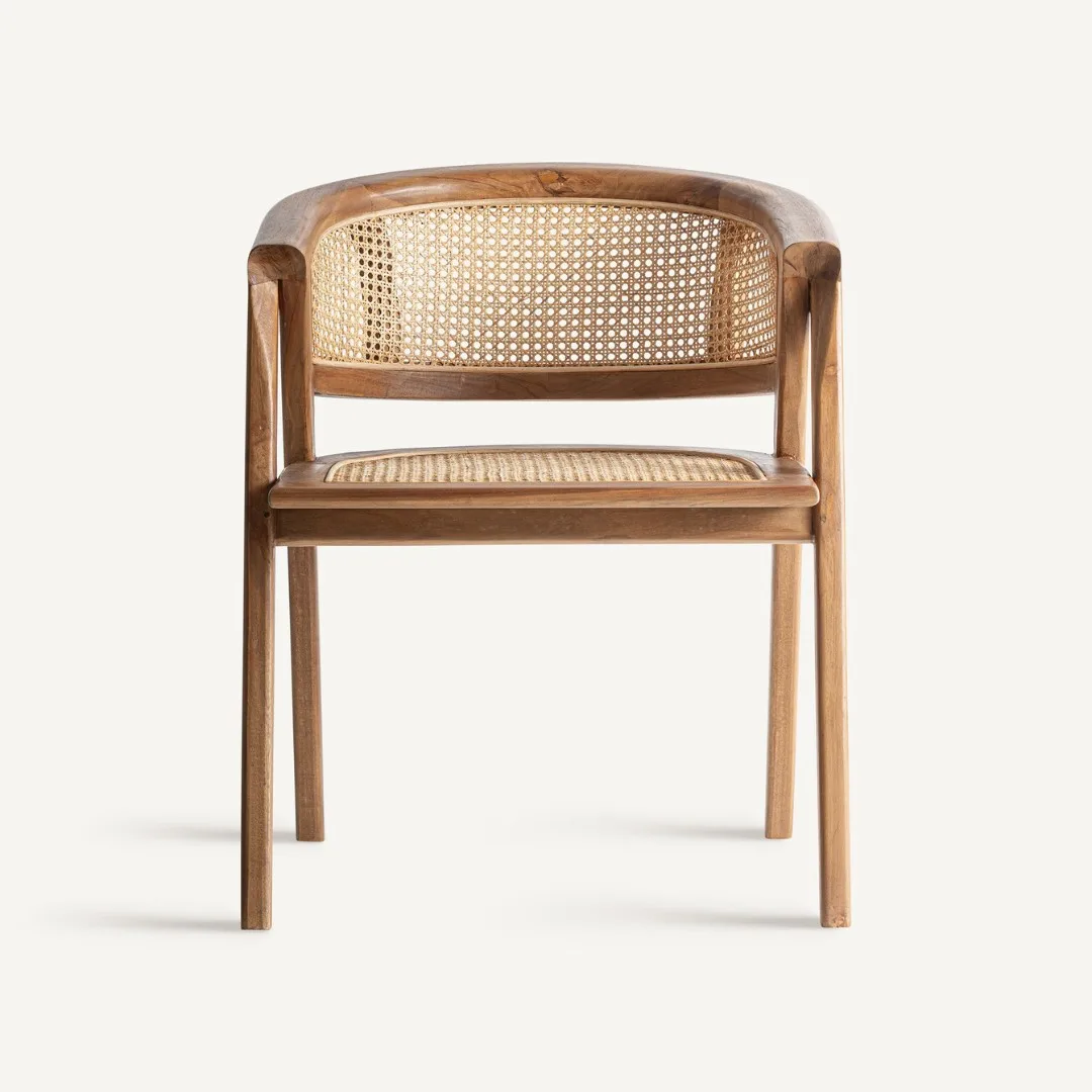 Silla de madera de teca y raíz Eane - Imagen 3