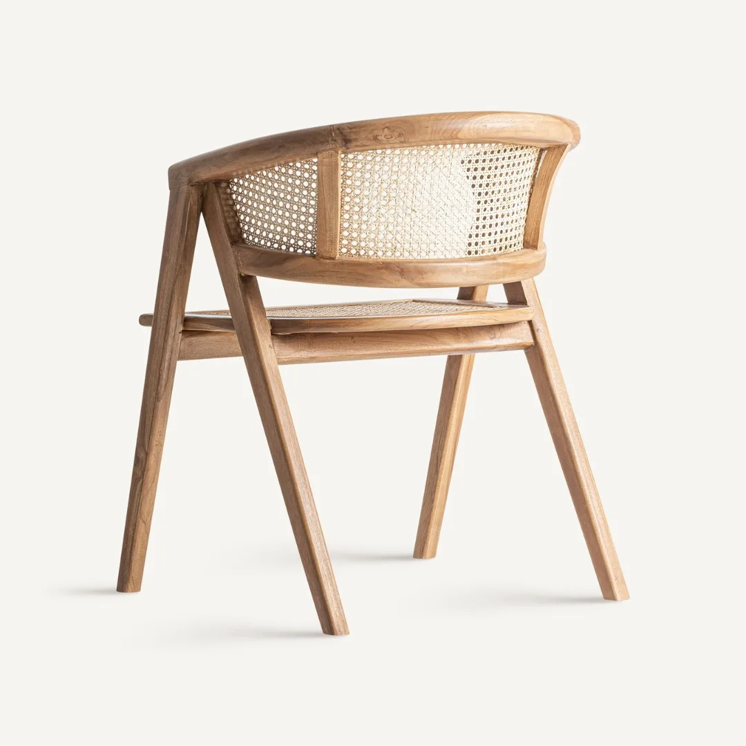 Silla de madera de teca y raíz Eane - Imagen 5