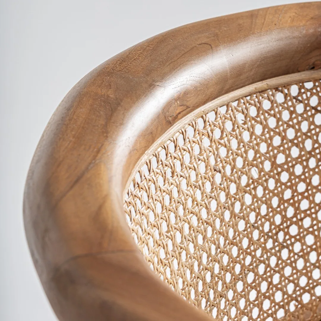 Silla de madera de teca y raíz Eane - Imagen 6