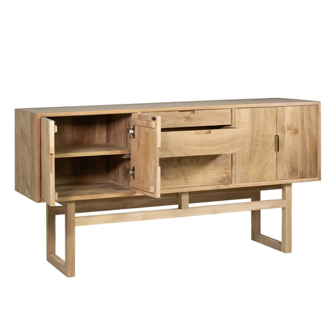 Aparador en madera de teca maciza tenerife 157cm - Imagen 4