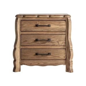 Mesita de noche de madera maciza Brixton